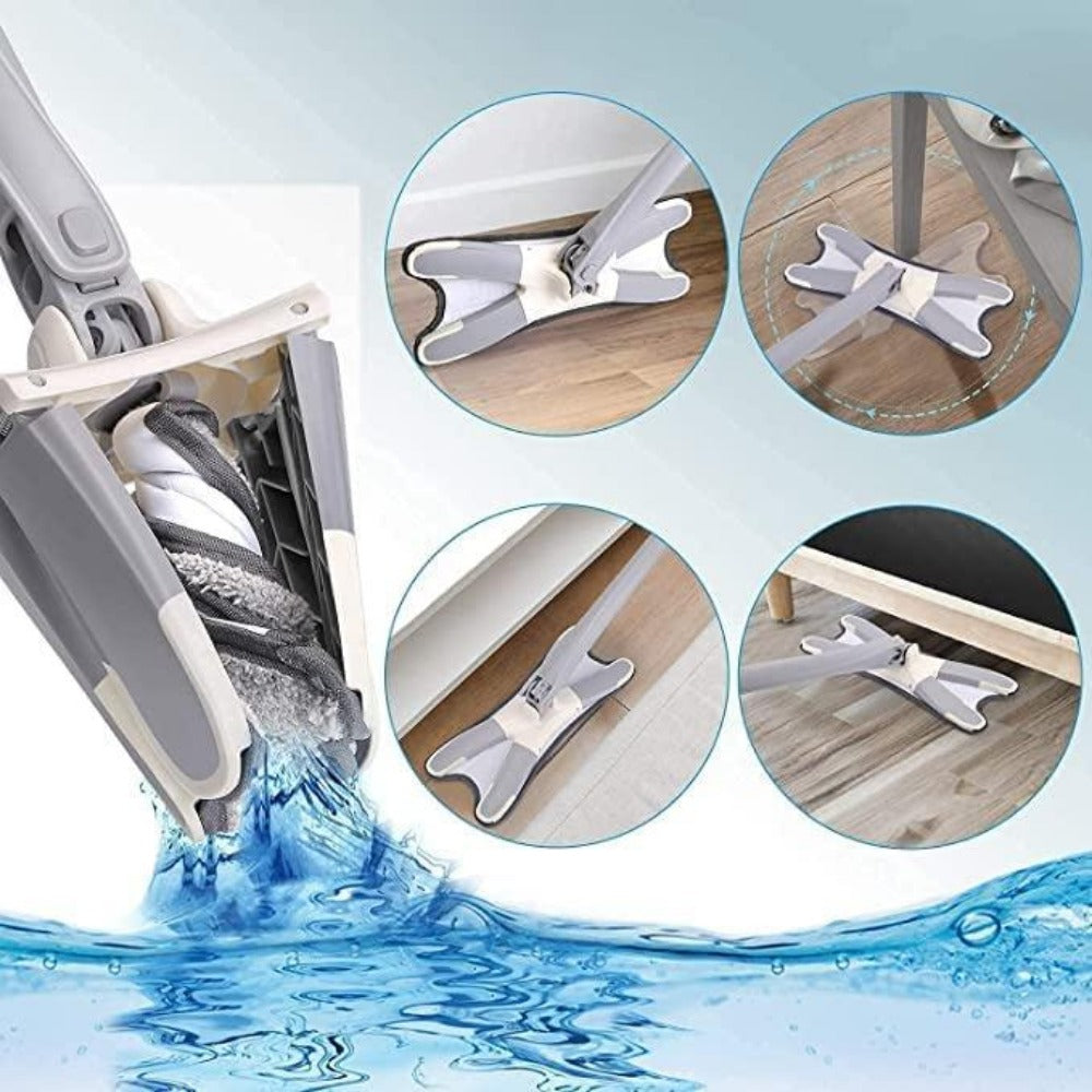 X Type 360 Degree Flat Hand-Free Wash Mop