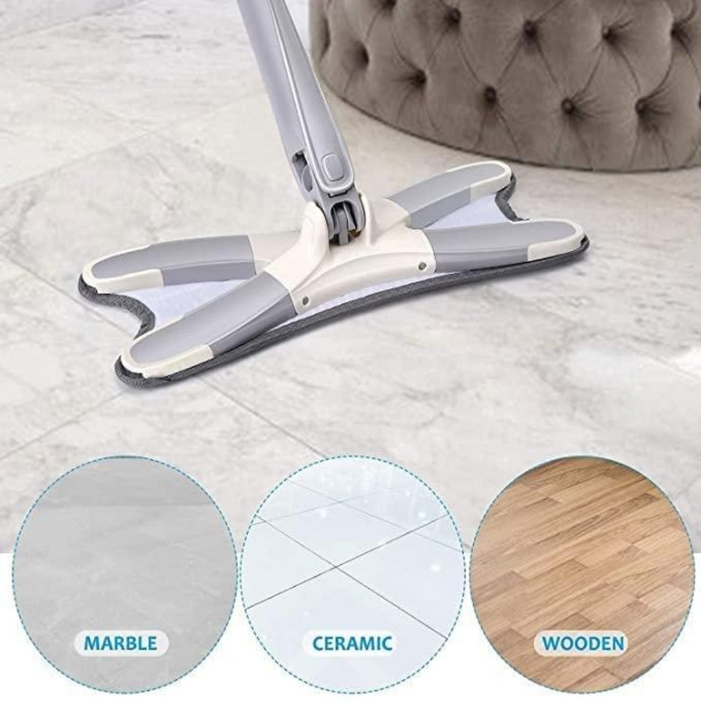 X Type 360 Degree Flat Hand-Free Wash Mop