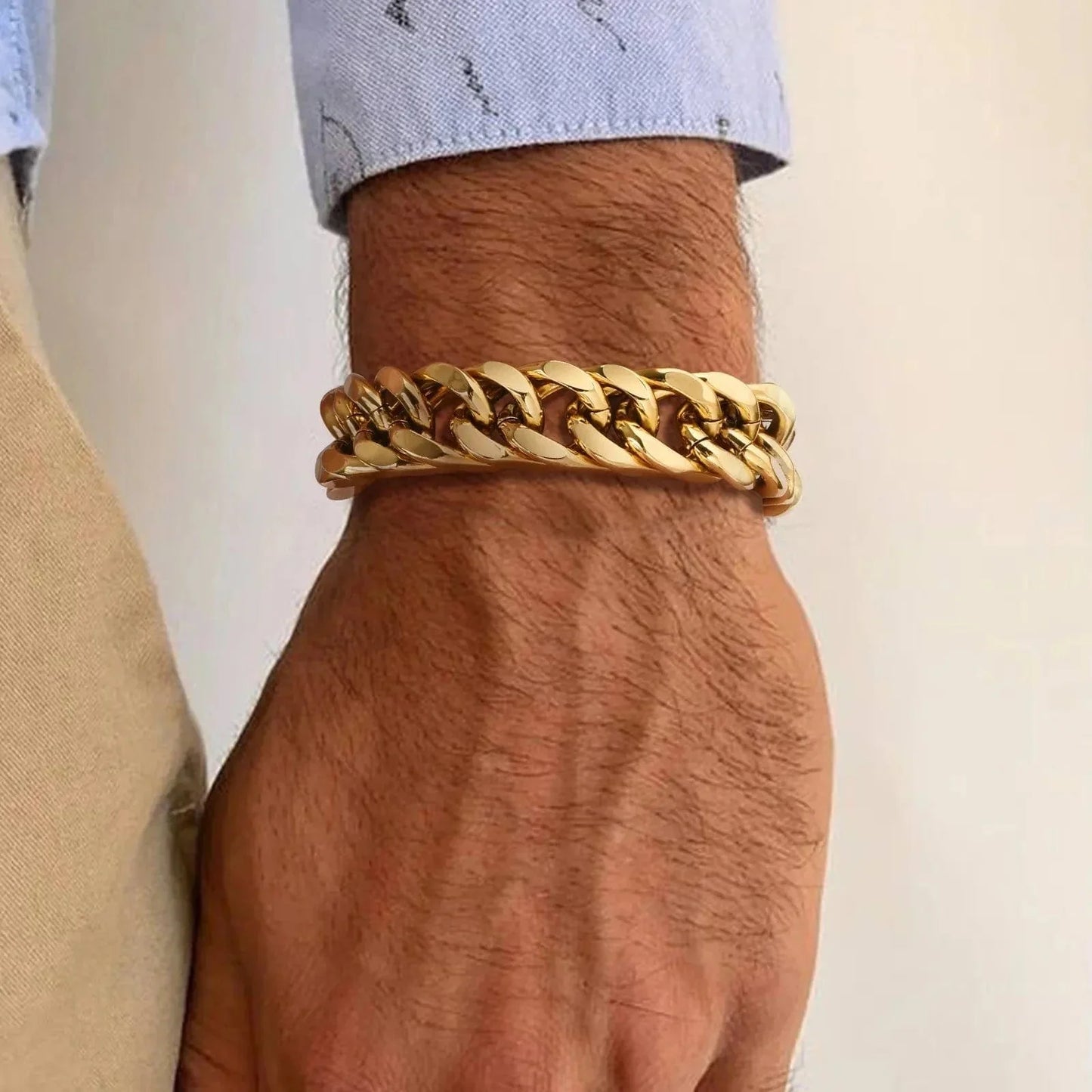 Cubiox™️ Gold Cuban Bracelet for Men