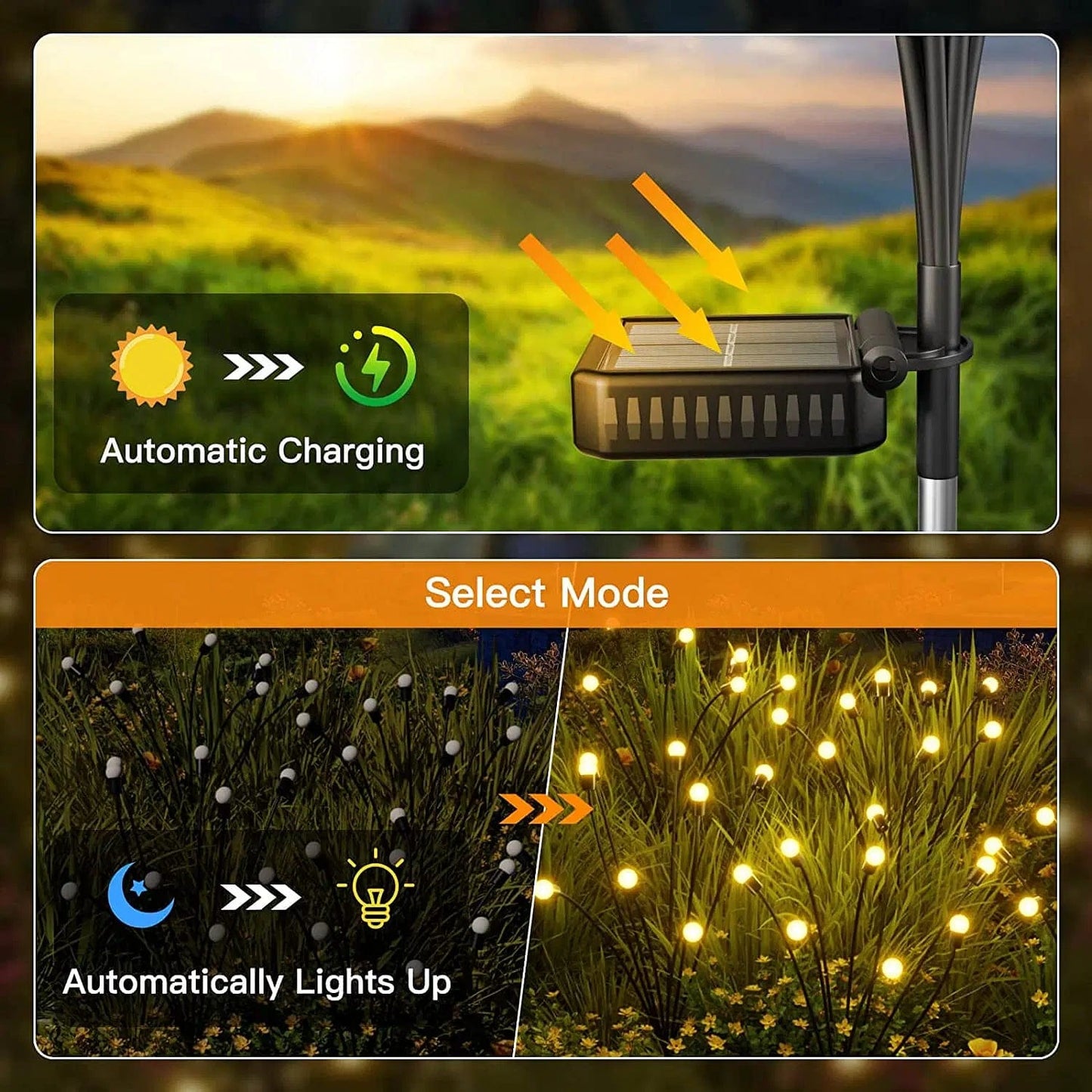 Enchanting Firefly Lights : Unique Solar Powered Garden Lights (Multi Sets)