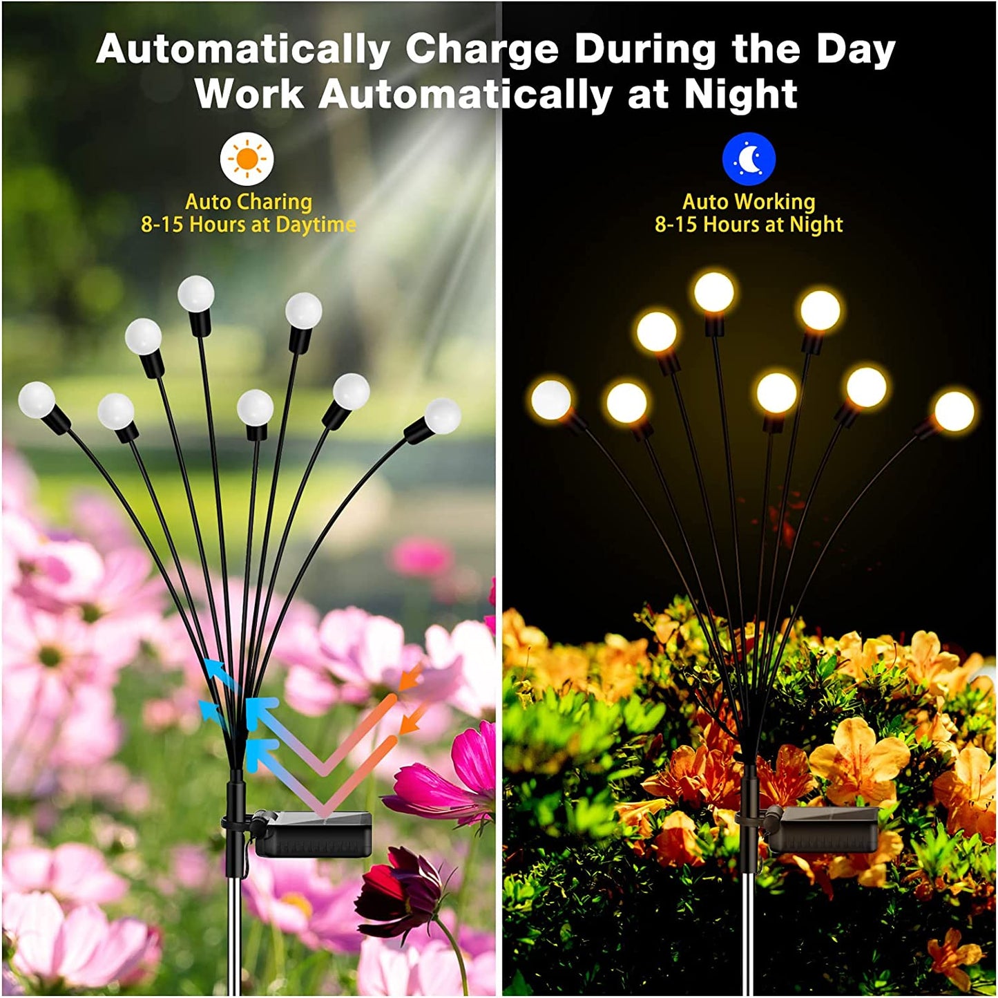 Enchanting Firefly Lights : Unique Solar Powered Garden Lights (Multi Sets)