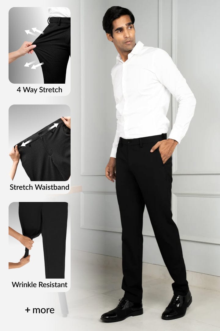 SleekFlex™️ Formal Trouser Pants (Pack of 2)