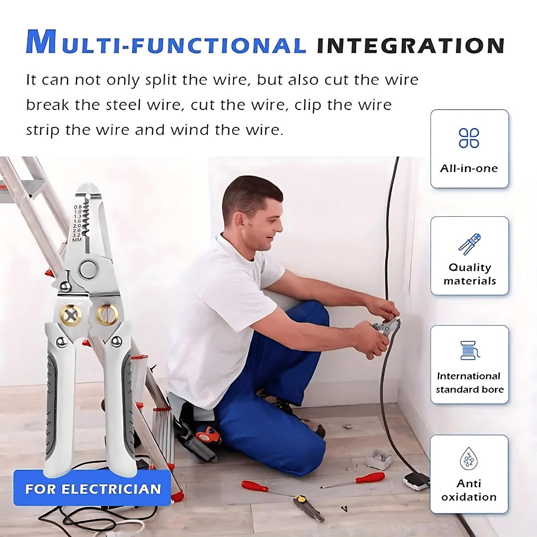 GripLoxio™️ Multi-functional Wire Stripper & Cutter