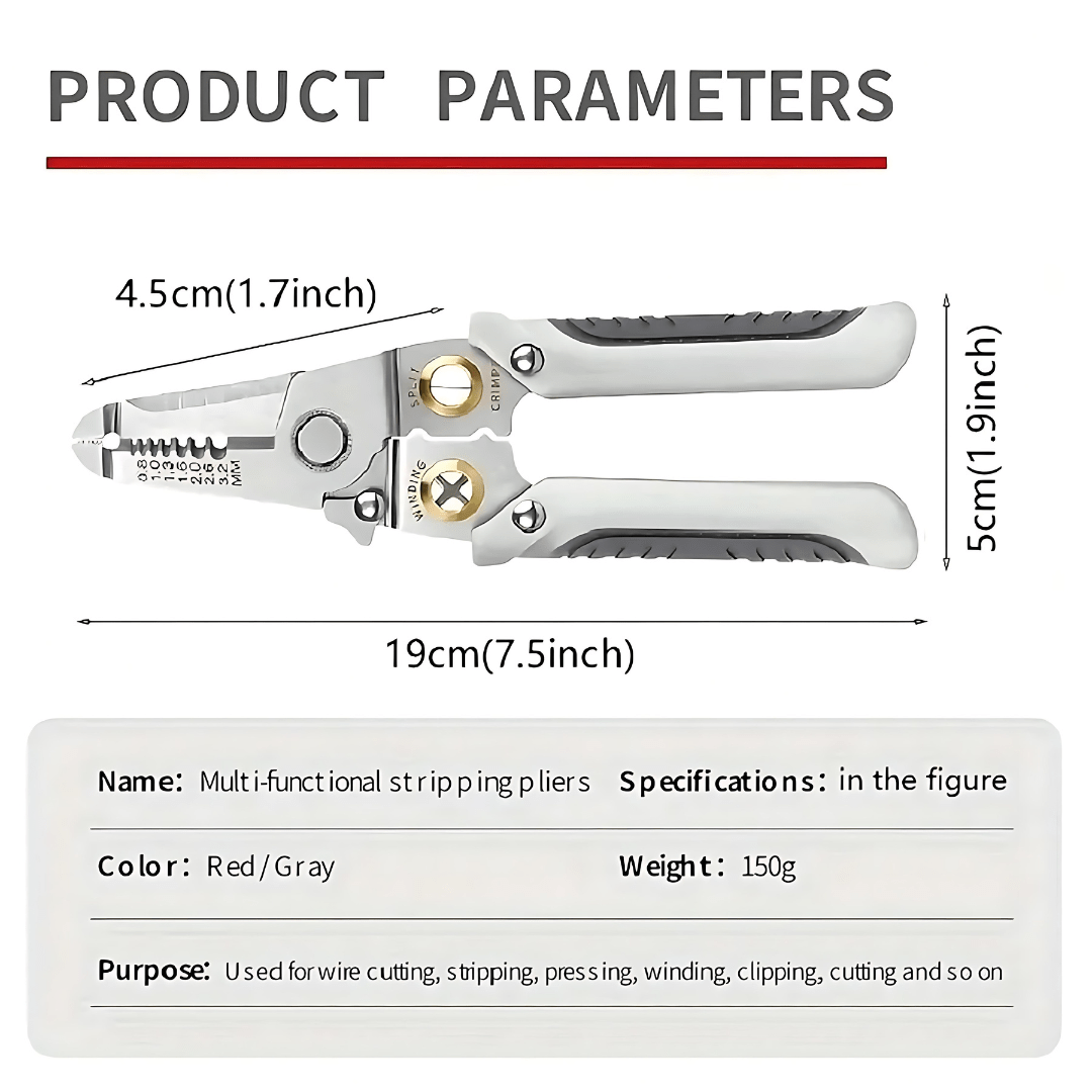 GripLoxio™️ Multi-functional Wire Stripper & Cutter