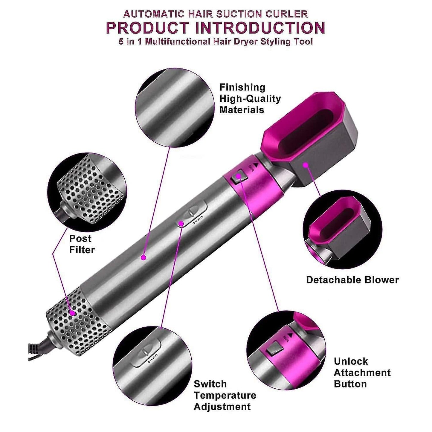 Hairmaxo™️ 5 in 1 Multifunctional Hair Styling Tool