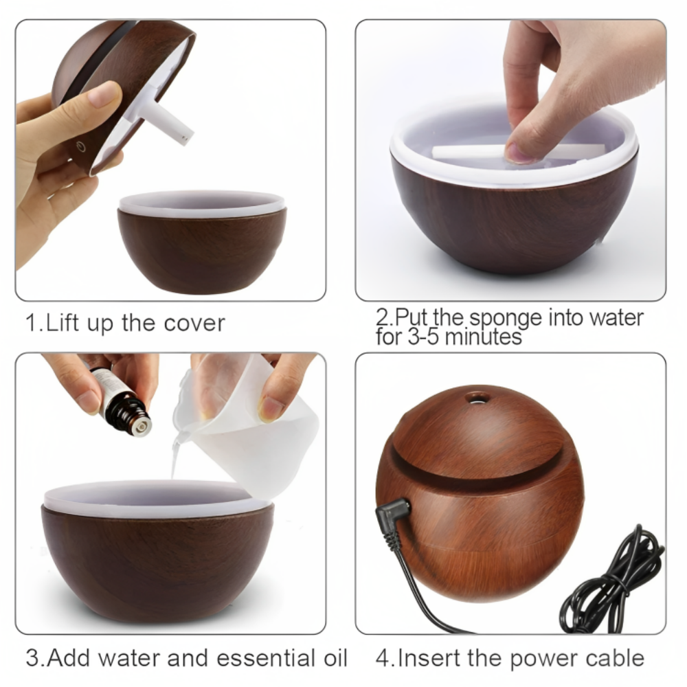 Wooden Aroma Diffuser Humidifier