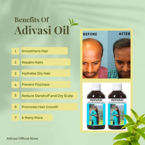 Original Adivasi Herbal Hair Oil (Pack of 2)