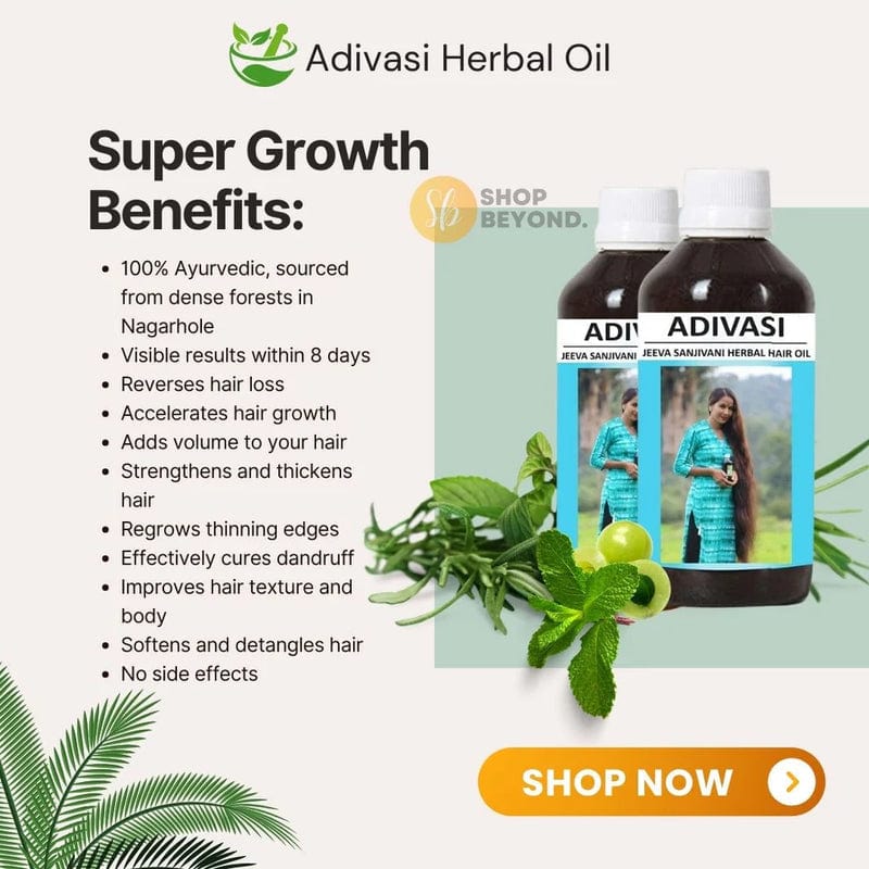 Original Adivasi Herbal Hair Oil (Pack of 2)