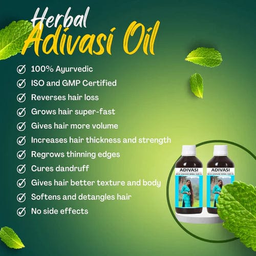 Original Adivasi Herbal Hair Oil (Pack of 2)