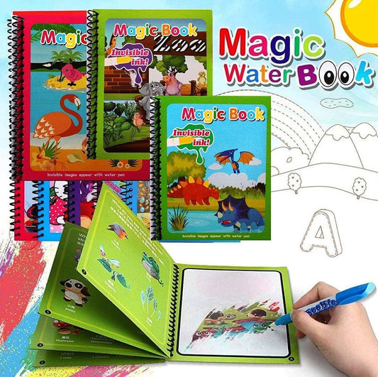 Reusable Magic Water Drawing Book (Set of 4)