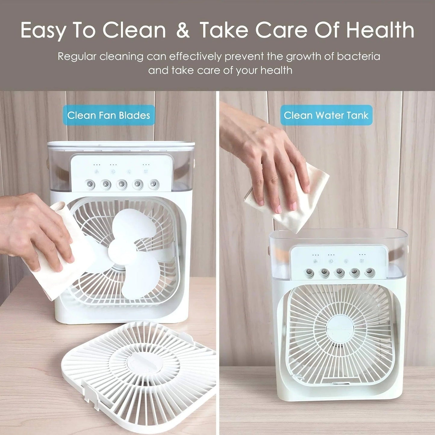 CoolerMist™️ Portable 4-in-1 Mini Air Cooler Fan