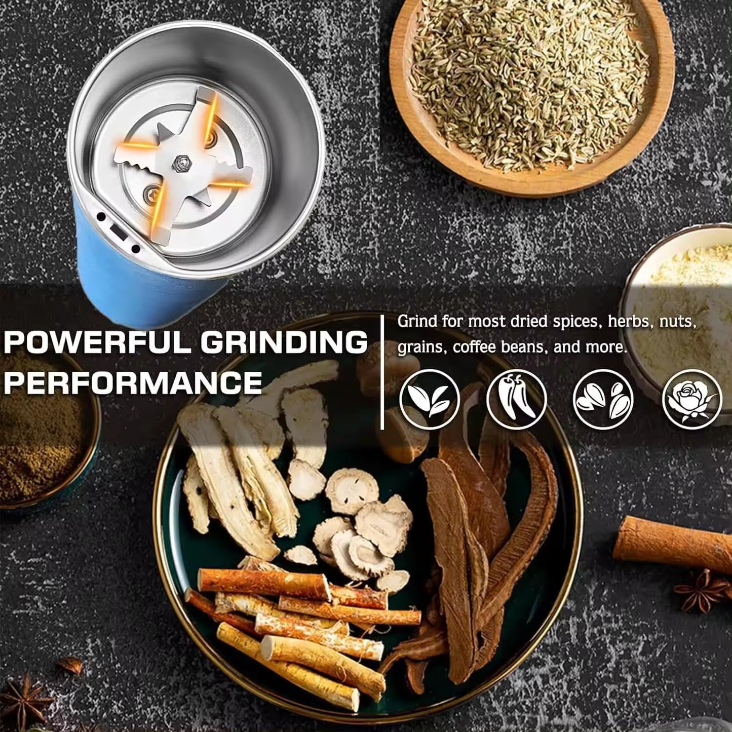 Grindpro™️ Portable Spice & Coffee Grinder