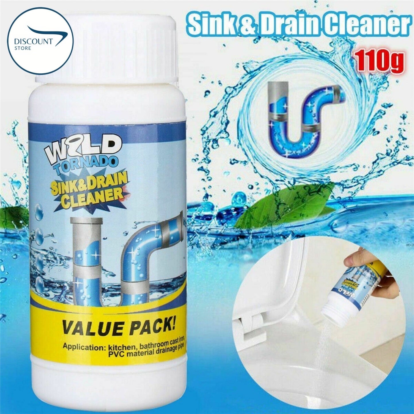 Powerful Drain & Sink Cleaner (Pack of 2)