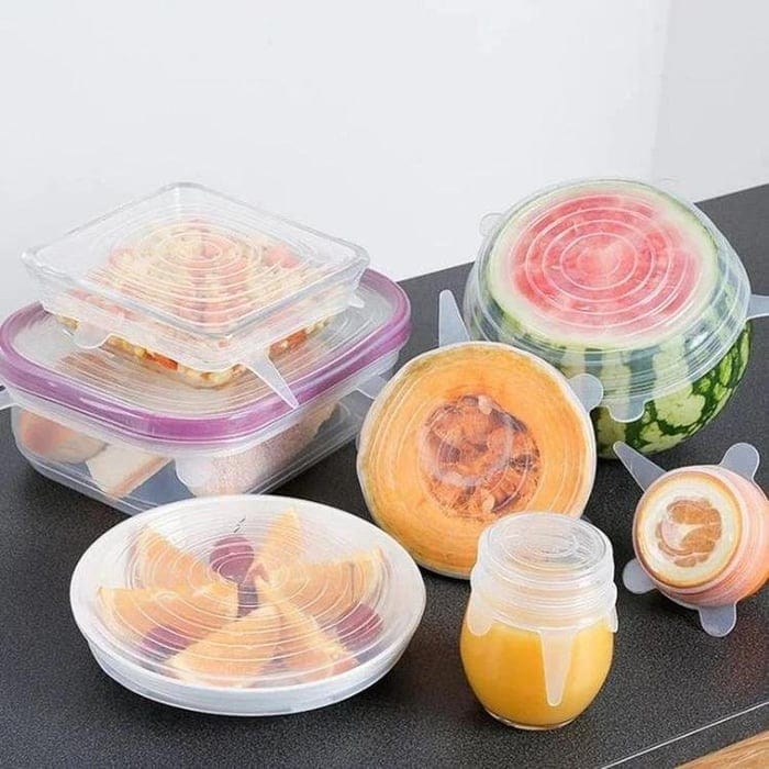 Reusable Silicone Stretchable Lids (6 Pcs Pack)