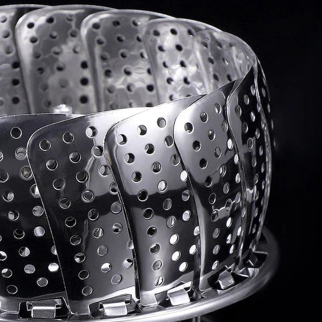 Stainless Steel Steamer basket for Veggie/Seafood with Safety Tool