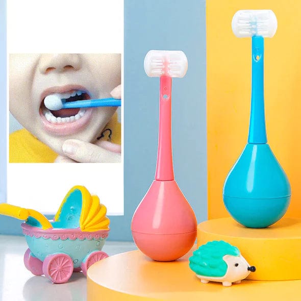 Tumbler Three-sided Children's Toothbrush (Pack of 2)